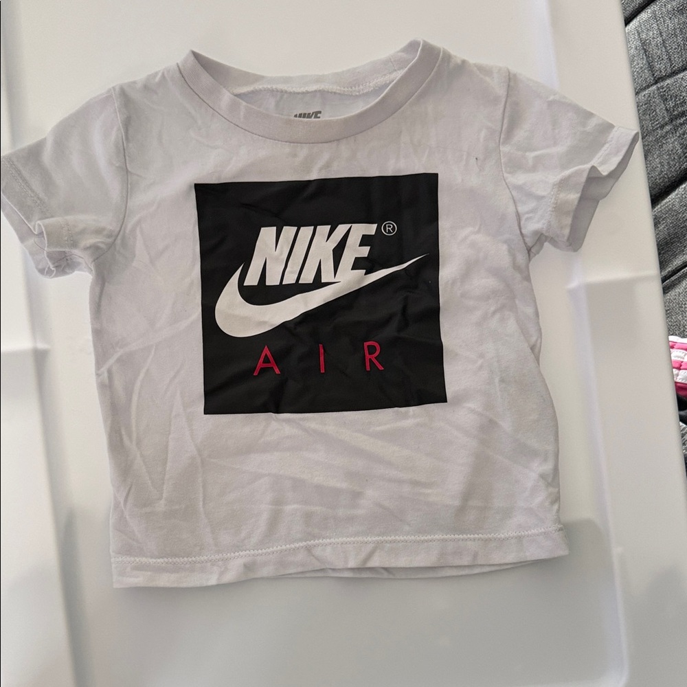 Nike Kids White and Black Air T-Shirt